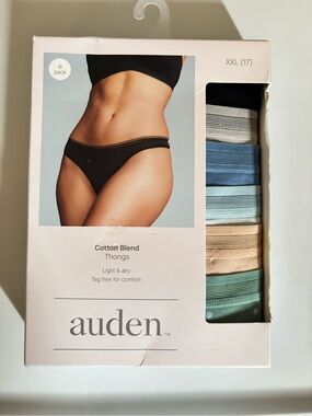 Auden Cotton Blend Thong 6-Pack - Multi Color size XXL (17)